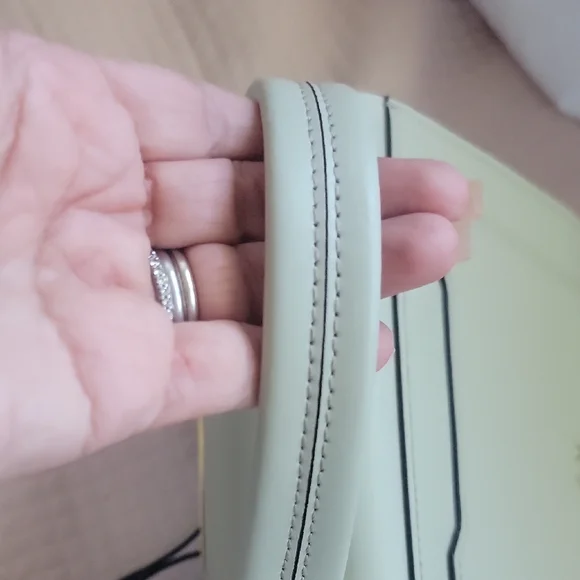 Zac Posen Mint Top-Handle Satchel Handbag with Gold Hardware - Picture 12 of 16